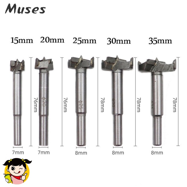 Set 5 Mũi Khoan Lỗ 15-35mm Chuyên Dụng Làm Mộc