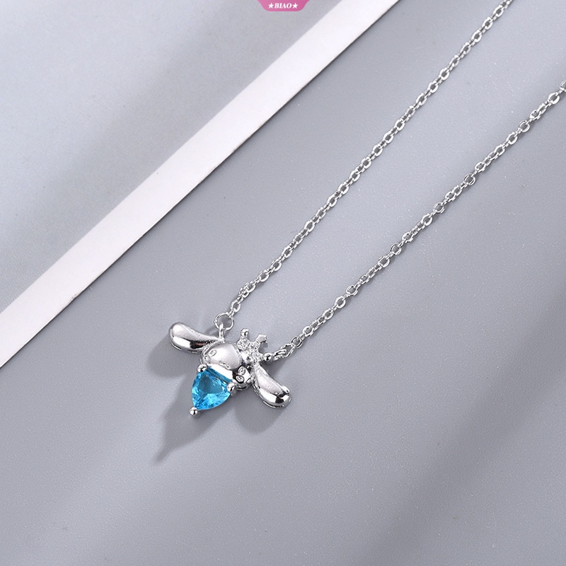 Vòng cổ Mặt Hình Cinnamoroll Aquamarine Trái Tim Thông Minh Ngọt Ngào Thời Trang Cho Nữ