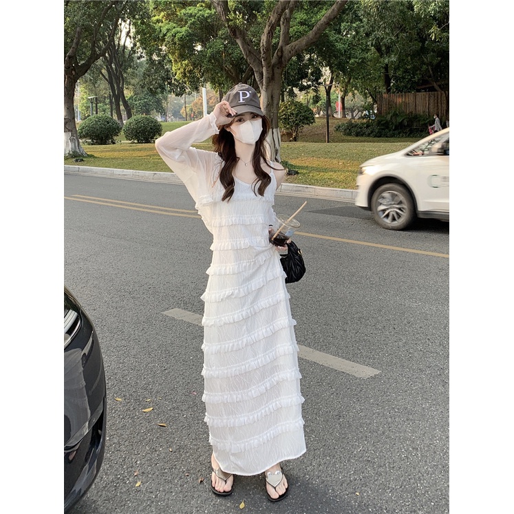 Áo Sơ Mi Chống Nắng Dáng Dài Và Đầm Tầng Thời Trang Mùa Hè Cho Nữ