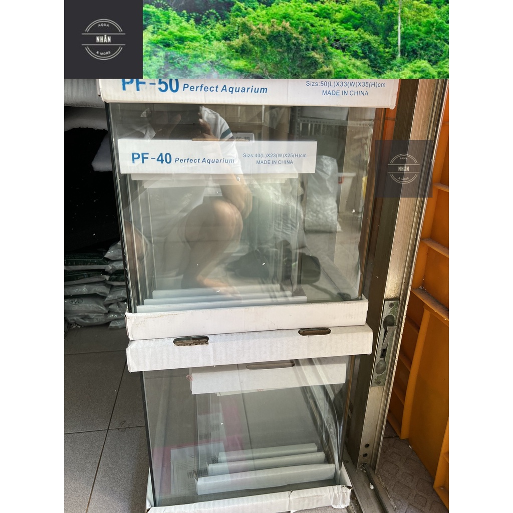 Hồ cá, Hồ Thủy sinh- Hồ Đúc Uốn Cong Cạnh - Kính Trong, siêu đẹp. Led 3 màu, lọc thác. Bảo hành bể vỡ