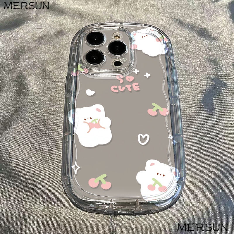 ✅Ốp Điện Thoại Mềm Trong Suốt In Hình Gấu Trắng Chống Sốc Cho Iphone 12 8p 7 / / 11 / 14Promaxxrxs13