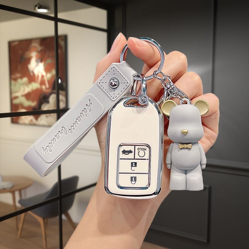 Vỏ Da Kim Loại Bọc Chìa Khóa Xe Hơi Honda Brio City Civic BRV HRV CRV Civic Type R WRV ACCORD Odyssey