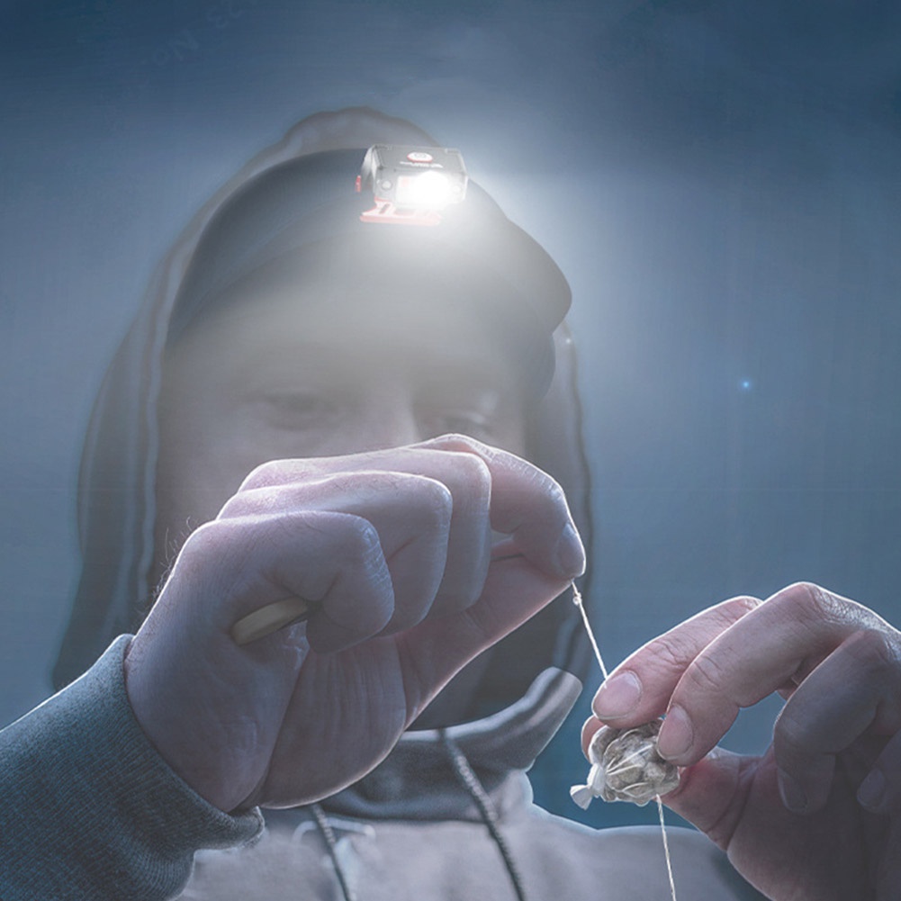 Đèn LED Đeo Trán Sạc USB Có Kẹp Gắn Nón Câu Cá