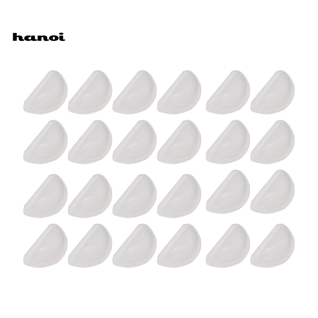Set 12 Cặp Đệm Mũi Mắt Kính Bằng Silicone Màu Trơn Chống Trượt Lâu Trôi