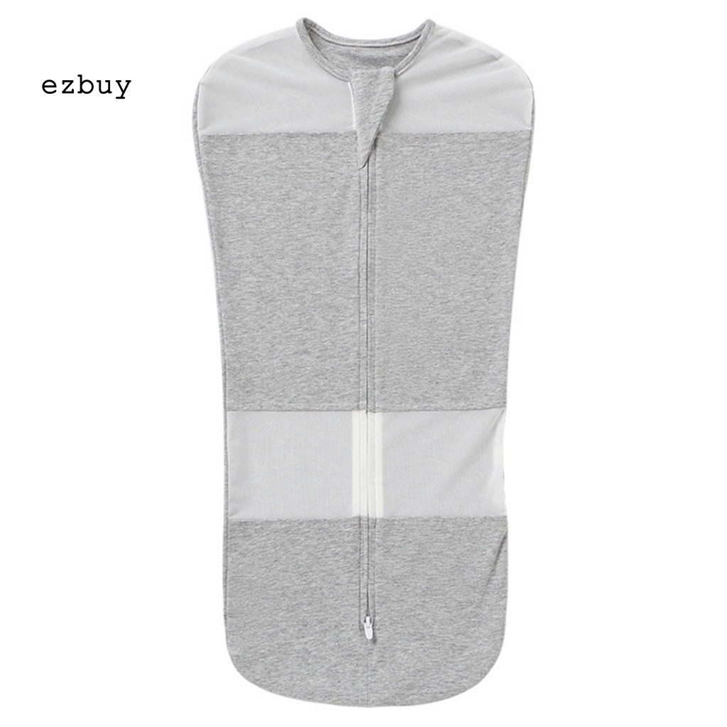 [EY] Chăn Quấn Em Bé Chất Liệu Cotton Có Dây Kéo Kép Màu Trơn Parisarc