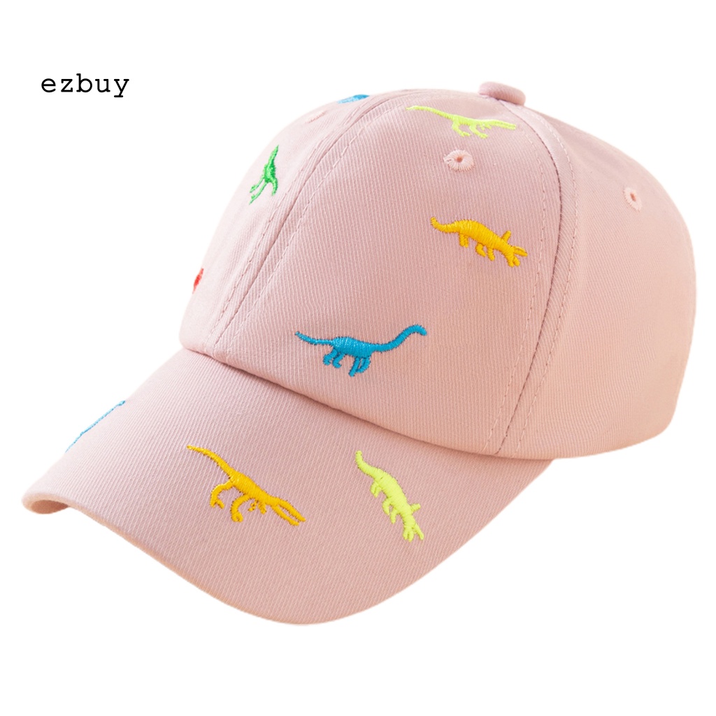 Mũ Lưỡi Trai Thêu Hình Khủng Long Hoạt Hình Thoáng Khí Thoải Mái Dành Cho Trẻ Em