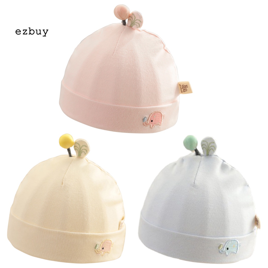 Mũ Beanie Cotton Thoải Mái Thêu Họa Tiết Dùng Làm Đạo Cụ Chụp Ảnh Cho Bé