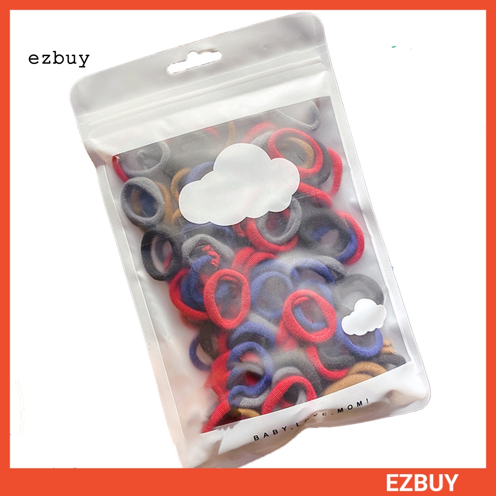 1 Túi Dây Buộc Tóc Co Giãn Mềm Mại Nhiều Màu Sắc Đáng Yêu Tinh Tế Có Thể Tái Sử Dụng Cho Nữ