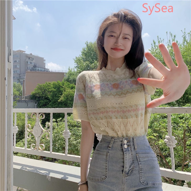 Áo Dệt Kim Thời Trang Mùa Hè Pháp Dành Cho Nữ