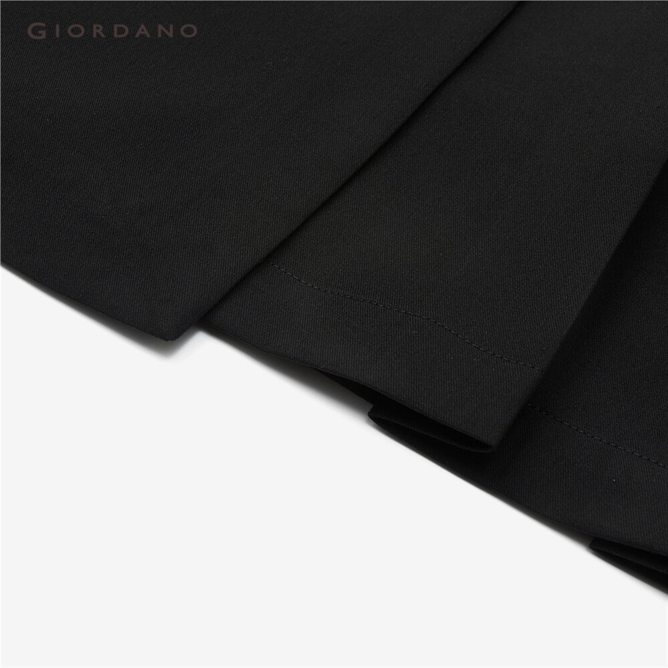 Chân váy dài GIORDANO 18463203 dệt kim xếp ly không đối xứng thời trang cho nữ