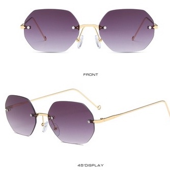 Kính Mát Gọng Kim Loại Chống Tia Bức Xạ UV400 Thời Trang Cho Nữ