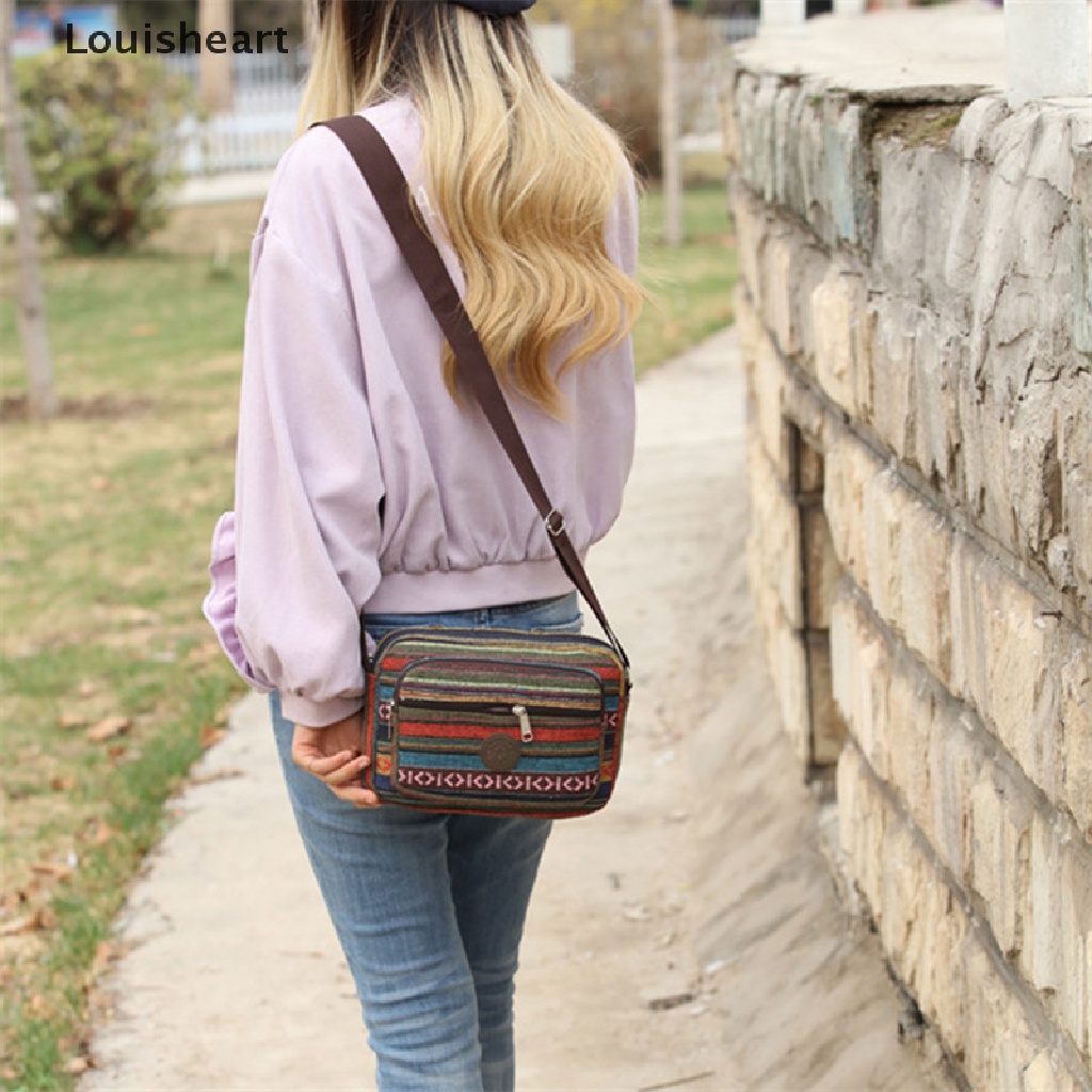 Túi Xách Louisheart Mini Màu Nâu Phong Cách Dân Tộc Cho Nữ
