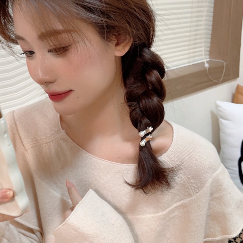 Set 4 Kẹp Tóc Đính Ngọc Trai Nhỏ Nhắn Dễ Thương Thời Trang Mùa Hè Cho Nữ
