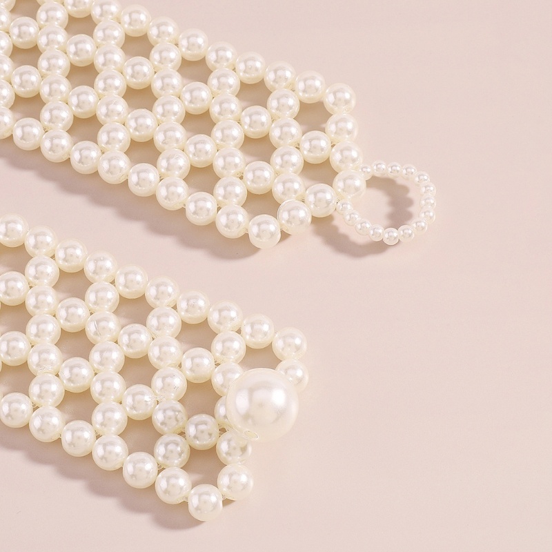 Thắt Lưng Đính Hạt Ngọc Trai Lấp Lánh Quyến Rũ Cho Nữ