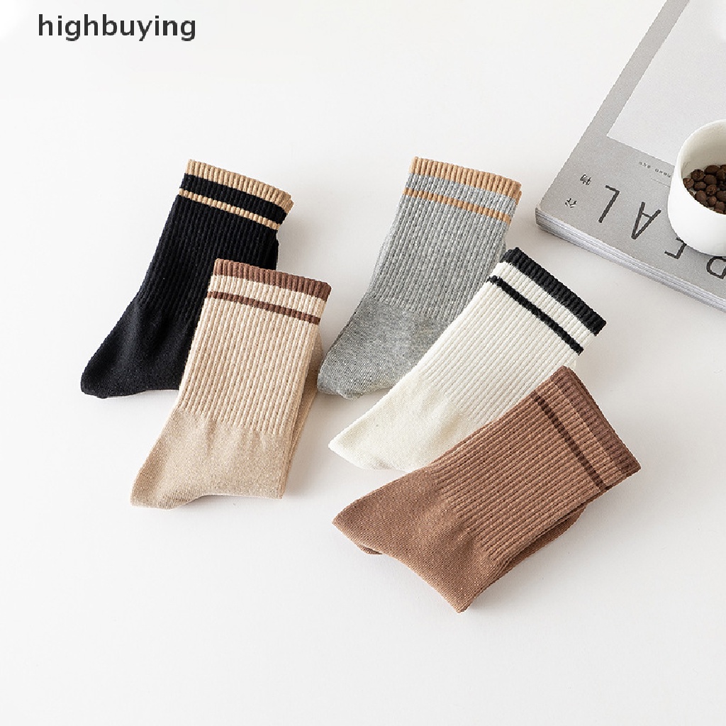 Set 2 Đôi Vớ Cotton Kẻ SọC ThờI Trang Cho Nữ