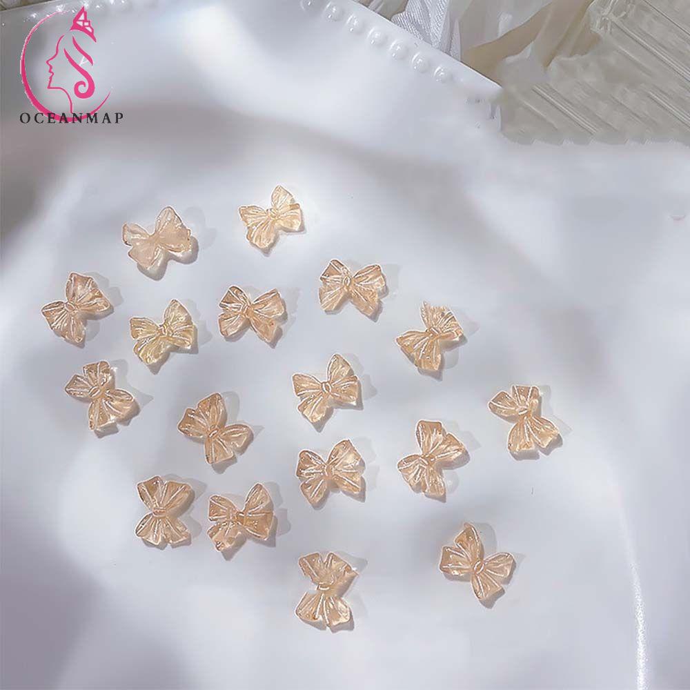 [Hàng mới về] Hạt phụ kiện trang trí móng tay 3D hình nơ nhiều màu sắc