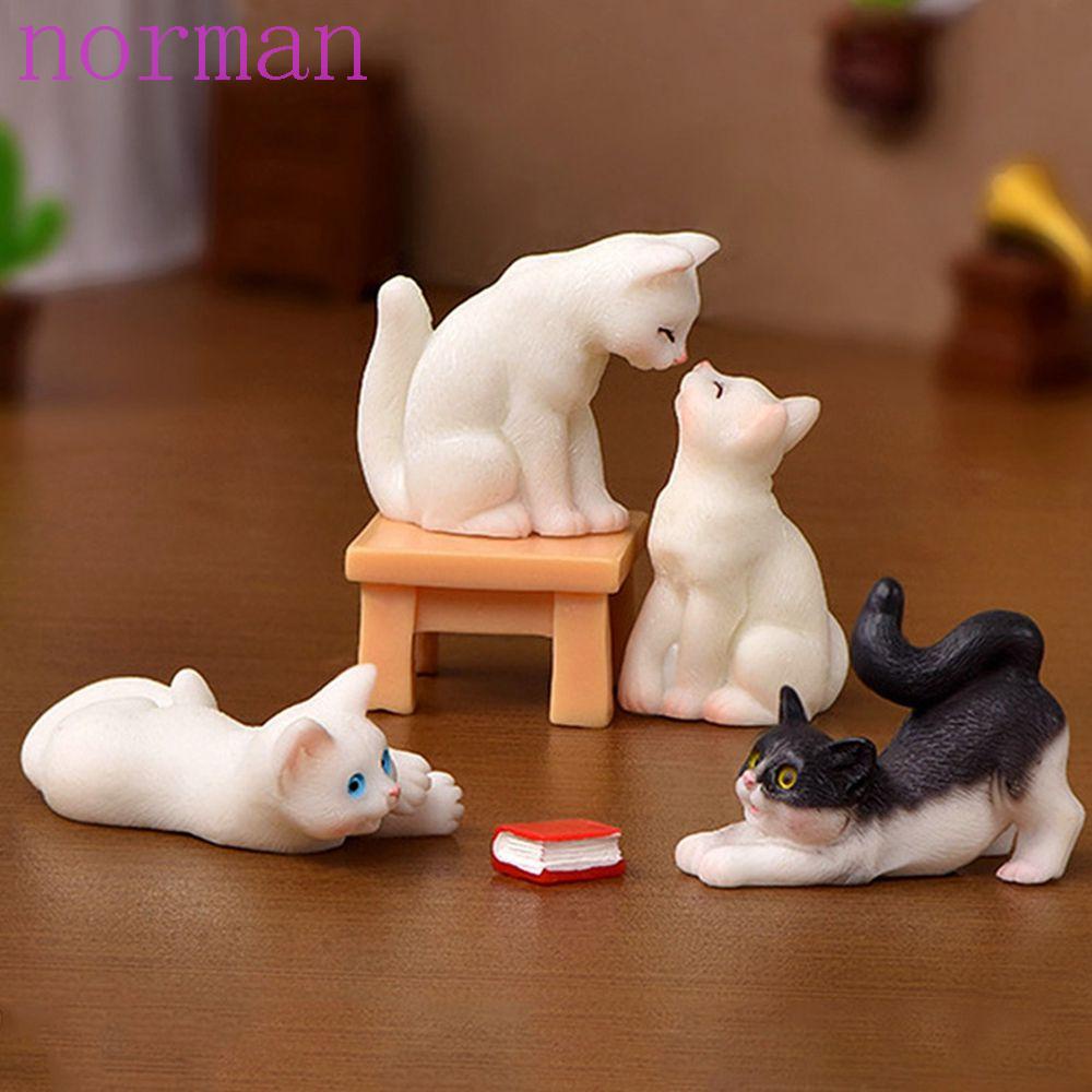 Đồ trang trí Mèo Mini Bằng Nhựa Resin Dùng Trang Trí Tiểu Cảnh / Nhà Búp Bê Diy