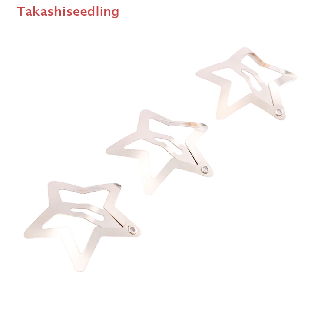 Set 4 Kẹp Tóc BB Hình Ngôi Sao Màu Sắc Tối Giản Cho Bé Gái