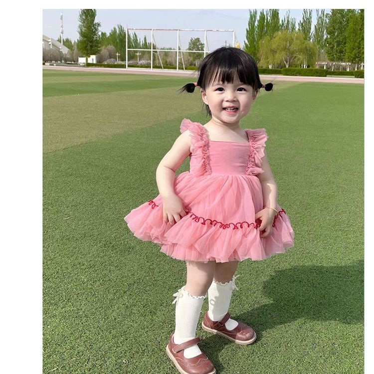 Đầm Công Chúa tutu Phong Cách Phương Tây Thời Trang Mùa Hè 2023 Mới Cho Bé Gái