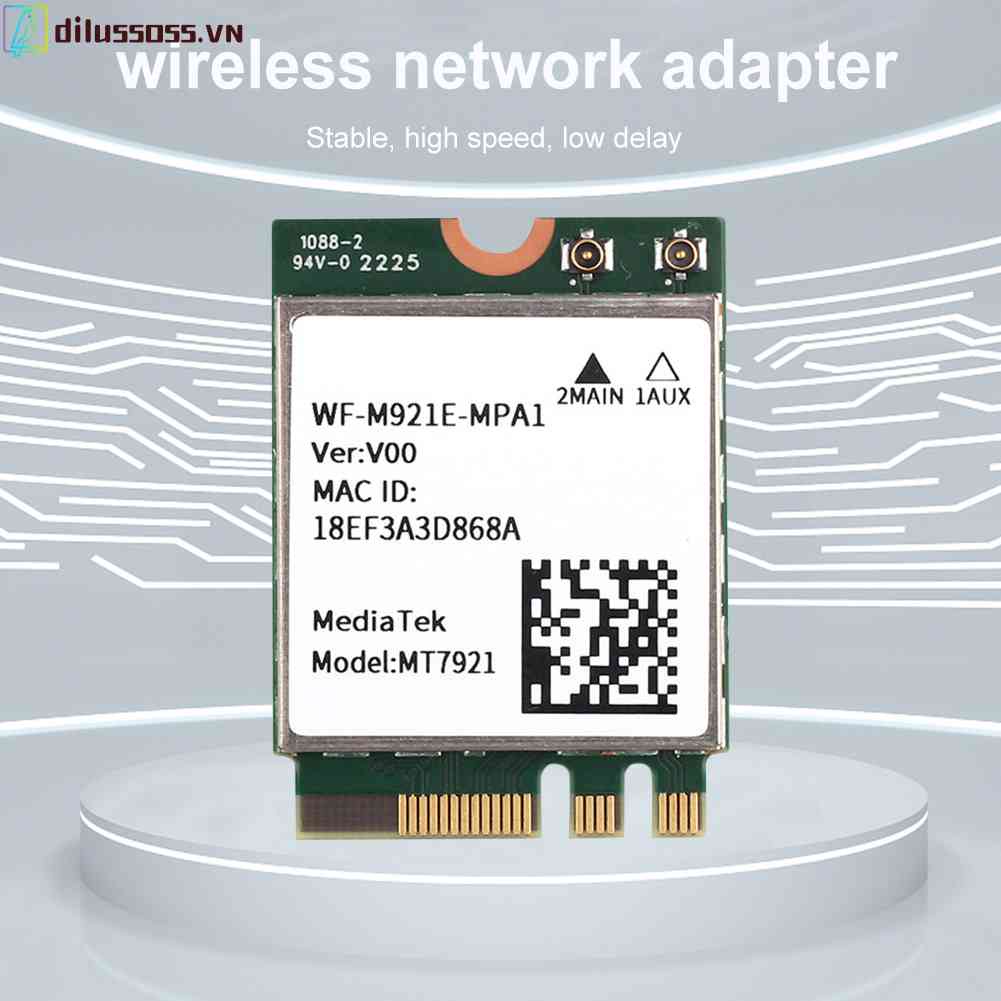 Thẻ Mạng Không Dây MT7921 1200Mbps Băng Tần Kép 2.4Ghz / 5Ghz Cho Laptop