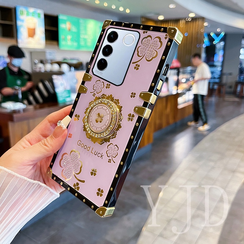 Ốp Điện Thoại Chống Sốc Hình Vuông Cho Vivo V27 Pro V27e