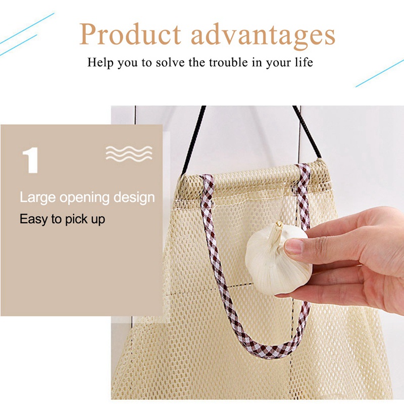 1 Túi Treo Tường Đa Năng Đựng Trái Cây Và 3 Nút Chặn Chai Rượu Vang