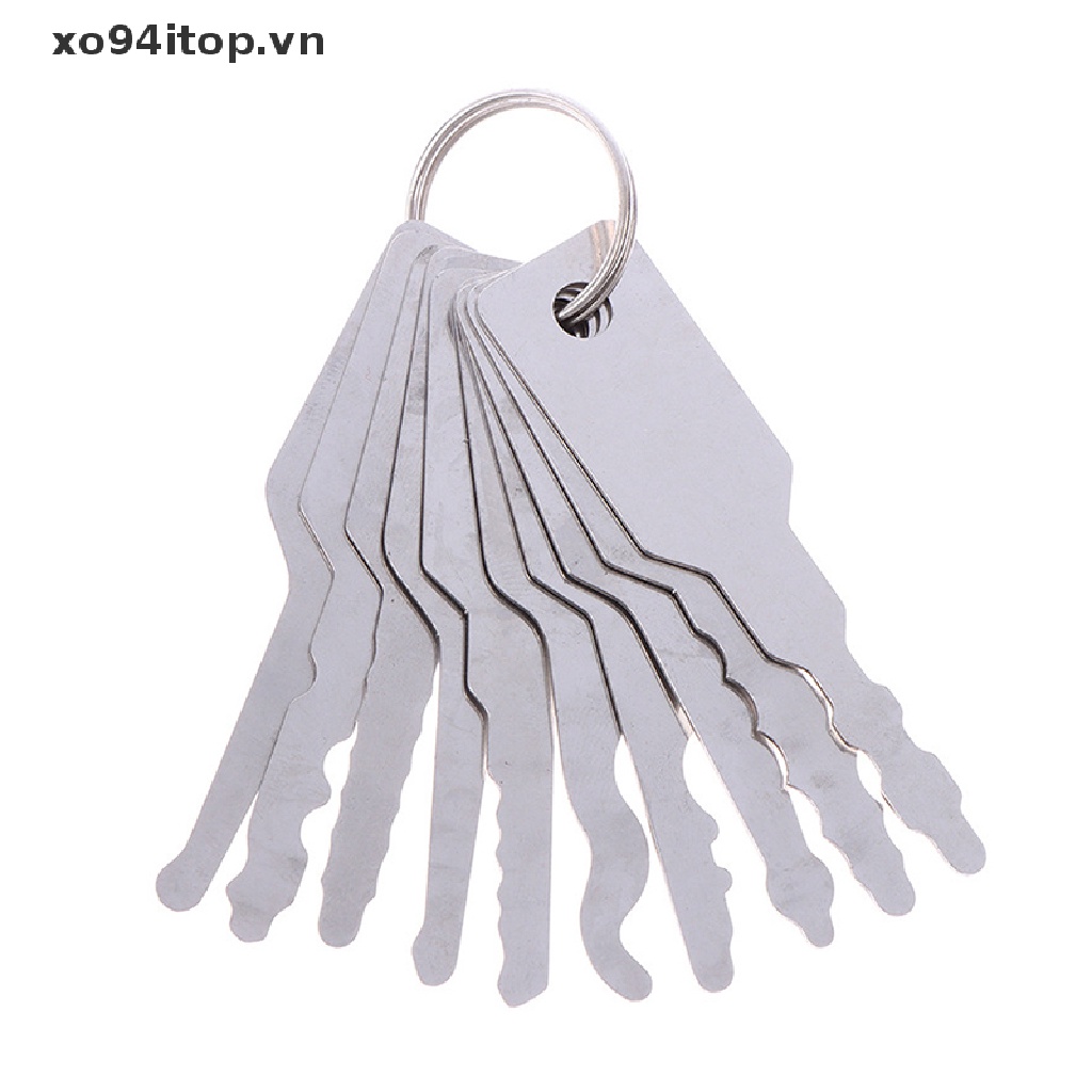 Set 10 Dụng Cụ Mở Khóa Xe Hơi Bằng Thép Không Gỉ Chất Lượng Cao