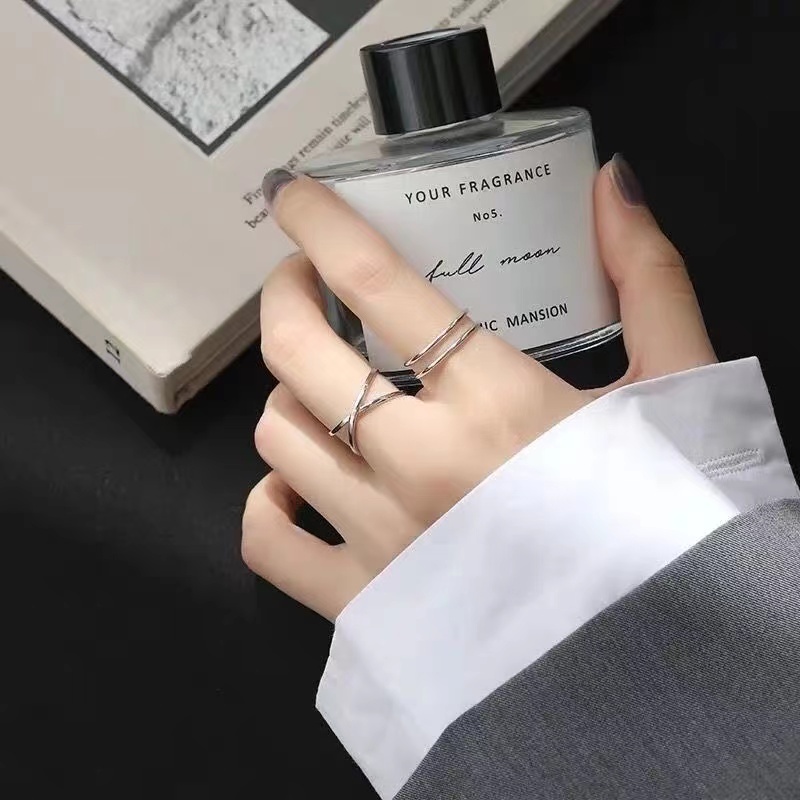 Set 3 Nhẫn Bạc Đơn Giản Thời Trang Cho Nữ