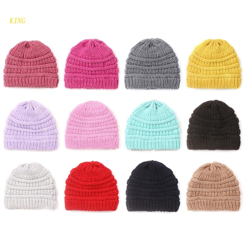 Mũ Len Beanie Giữ Ấm Thời Trang Thu Đông Cho Trẻ Em