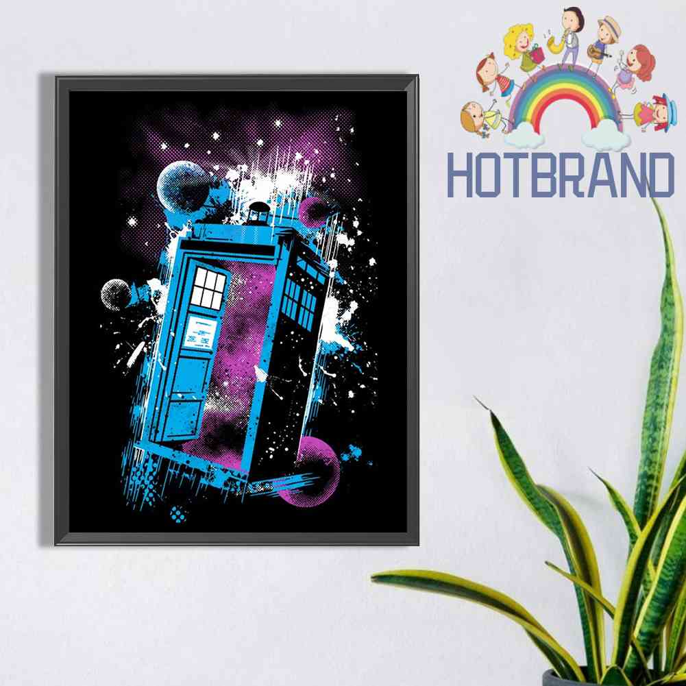 Tranh Đính Đá Kim Cương Toàn Bộ 5D DIY Hình Vẽ Tardis