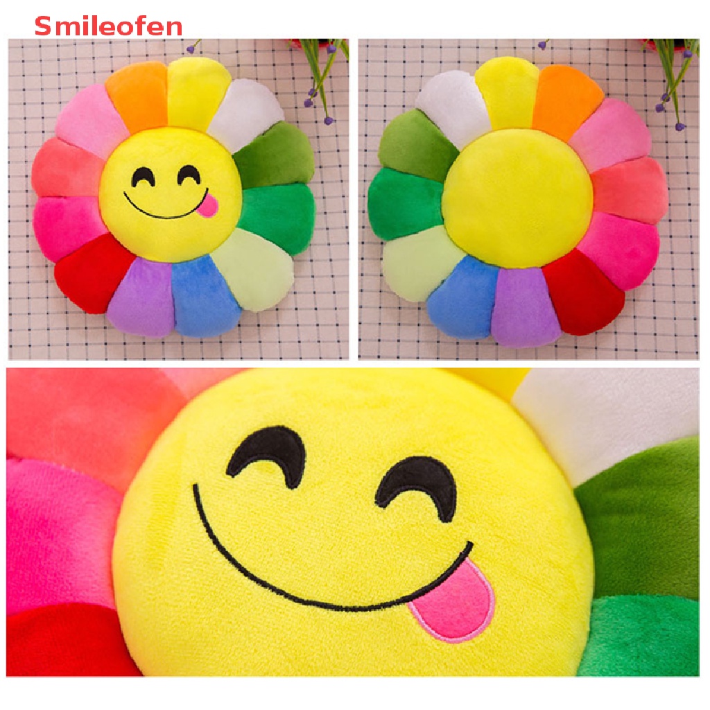 [Smileofen] Gối Nhồi Bông Hoa Hướng Dương Mềm Mại Trang Trí Sofa Nhà Cửa Mới
