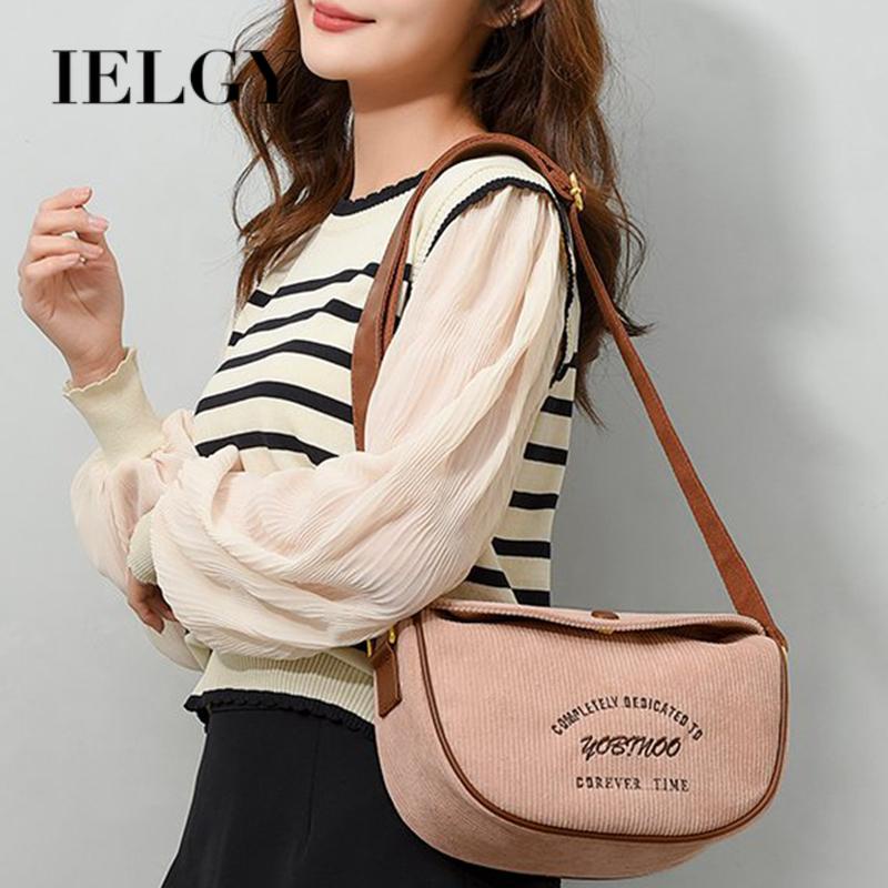 Túi Đeo Chéo Vai Họa Tiết Thêu Đơn Giản Phong Cách Hàn Quốc Cho Nữ