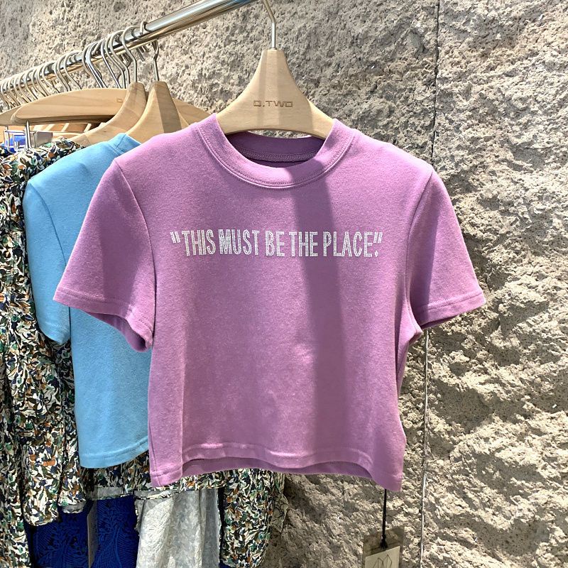 Áo Thun Cotton Mỏng Tay Ngắn Phong Cách Hàn Quốc Năm 2021 Thời Trang Mùa Xuân Cho Nữ