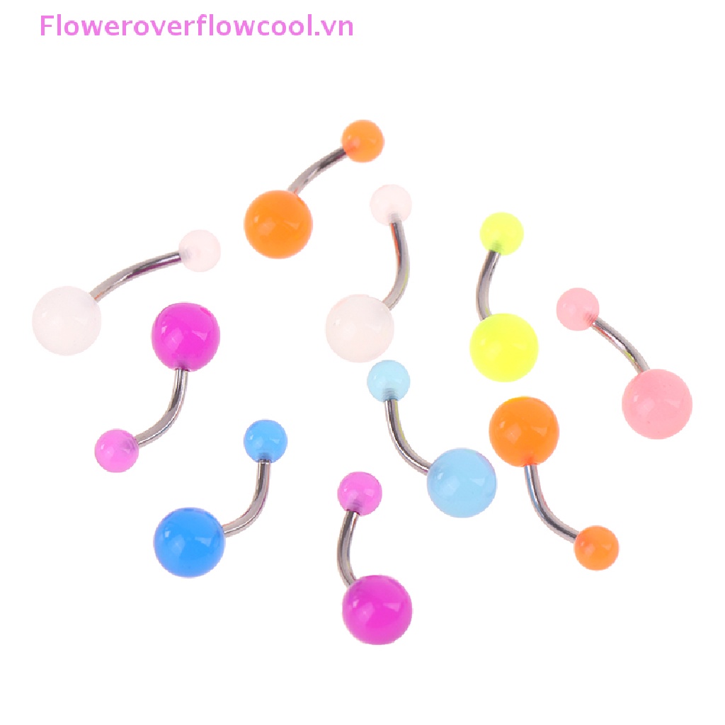 Bộ 10 Khuyên Rốn Dạ Quang Thời Trang Cho Nữ