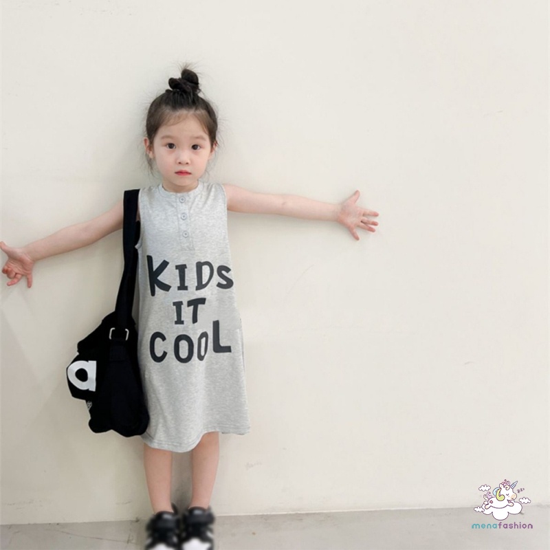 Đầm In Chữ Thời Trang Mùa Hè Hàn Quốc Dành Cho Nữ