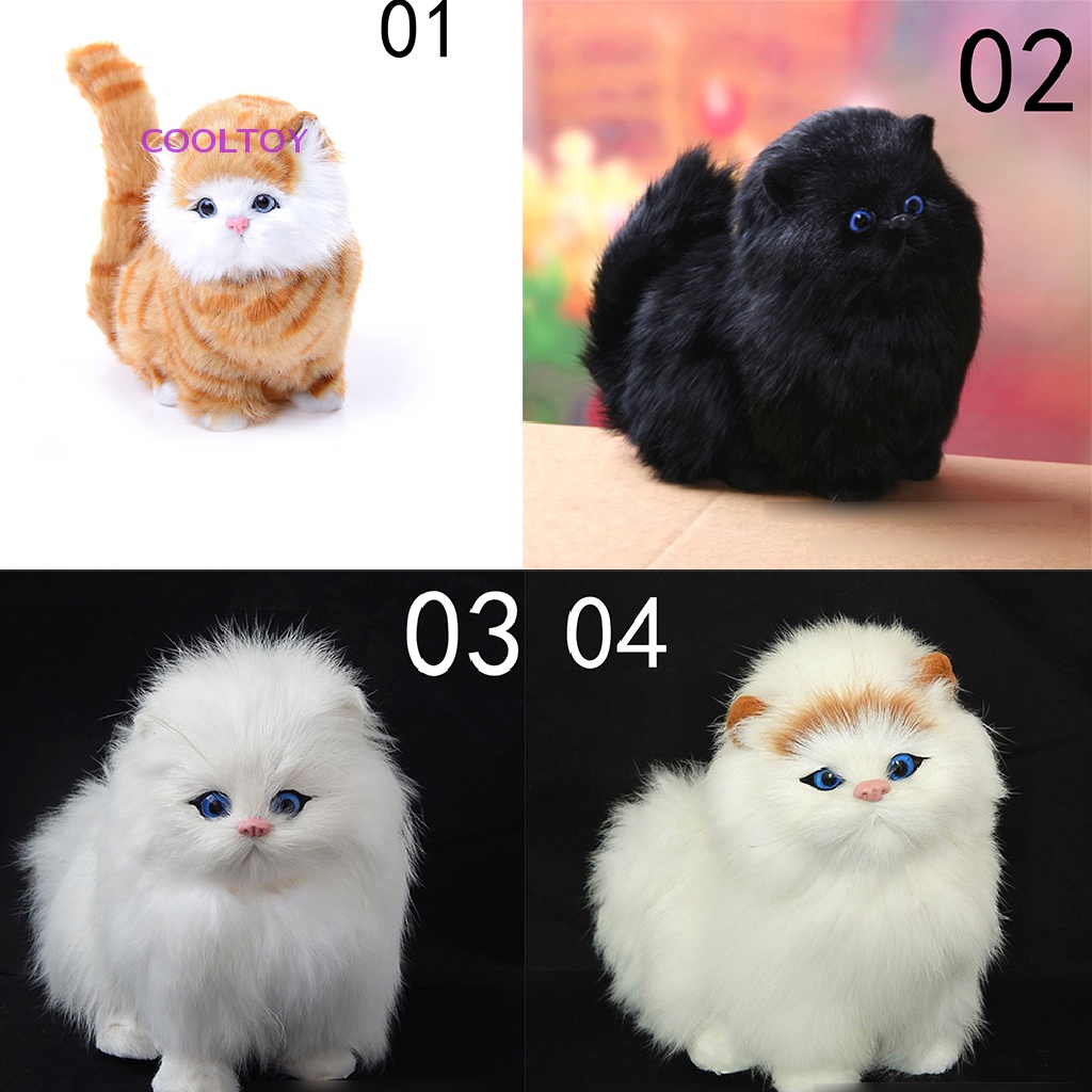 Đồ Chơi Mèo Nhồi Bông Điện Tử Mềm Mại Có Âm Thanh Vui Nhộn Cho Bé