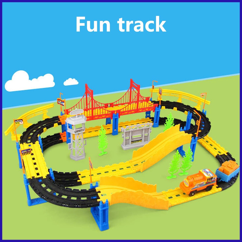 Bộ Đồ Chơi Đường Ray Xe Hơi Và Đường Đua Dành Cho Bé Trai Và Bé Gái
