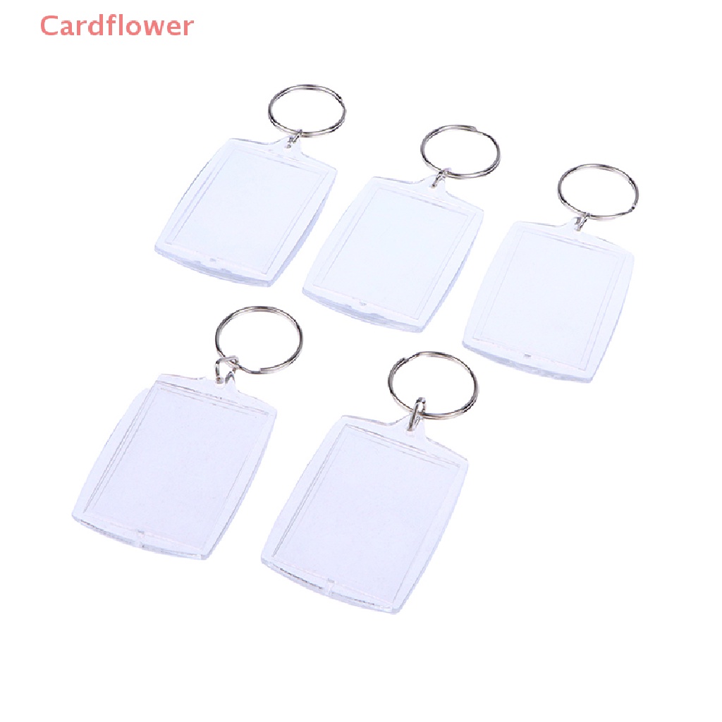 100 Móc Khóa Acrylic Trong Suốt Hình Chữ Nhật Mới