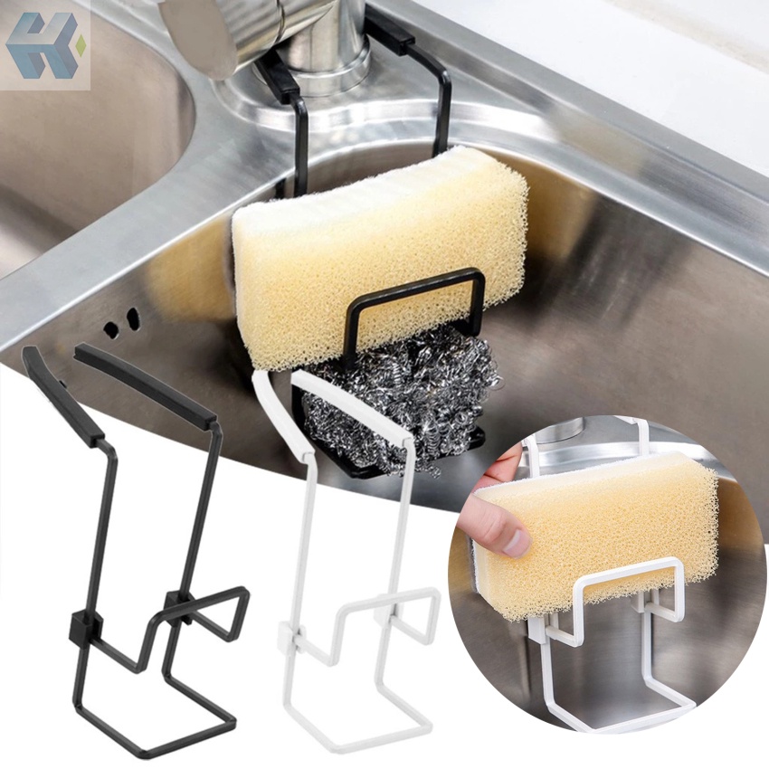Giá Đỡ Miếng Rửa Chén / Xà Phòng Bằng Kim Loại Có Giác Hút Gắn Tường Tiện Lợi Dành Cho Bồn Rửa Nhà Bếp