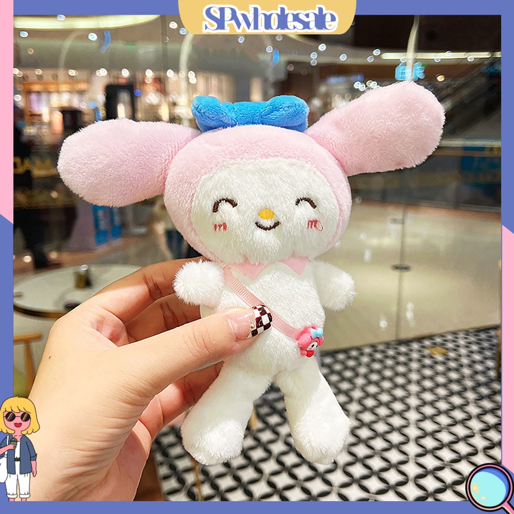 <SPwholesale> Móc Chìa Khóa Có Túi Đeo Chéo Hình Động Vật Hoạt Hình Tai Dài Thêu Trang Trí Ba Lô Quà Tặng Trang Trí Xe Hơi