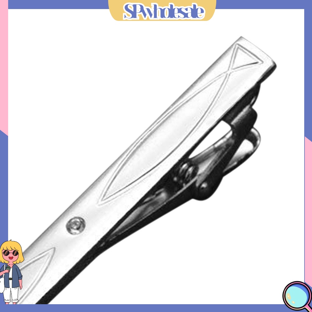 &lt;SPwholesale&gt; Kẹp Cà Vạt Kim Loại Đơn Giản Cho Nam