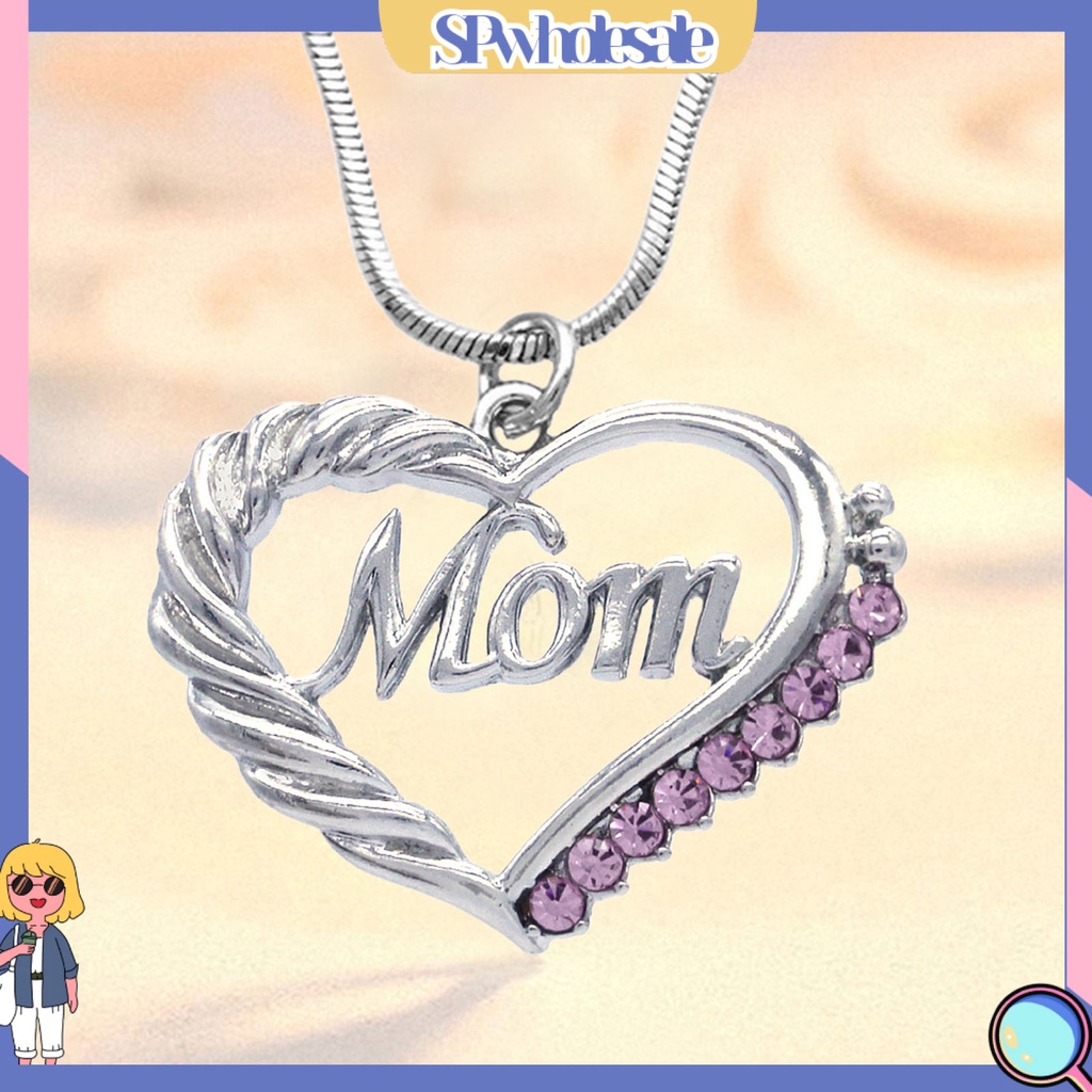 <SPwholesale> Vòng Cổ Mặt Khoét Rỗng Hình Trái Tim Sáng Tạo Trang Trí Cổ Chống Mài Mòn Dành Cho Mẹ