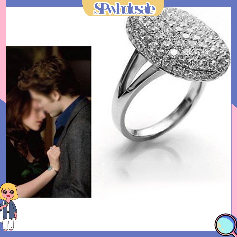 <SPwholesale> Nhẫn Cưới Đính Đá Sang Trọng Size 6-10