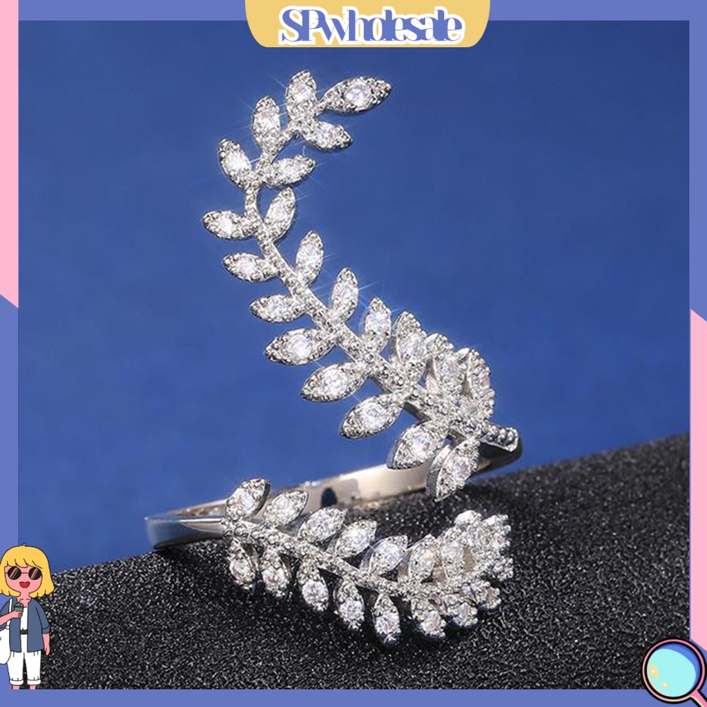 &lt;SPwholesale&gt; Nhẫn Đeo Khớp Ngón Tay Hình Chiếc Lá Nhiều Màu Sắc