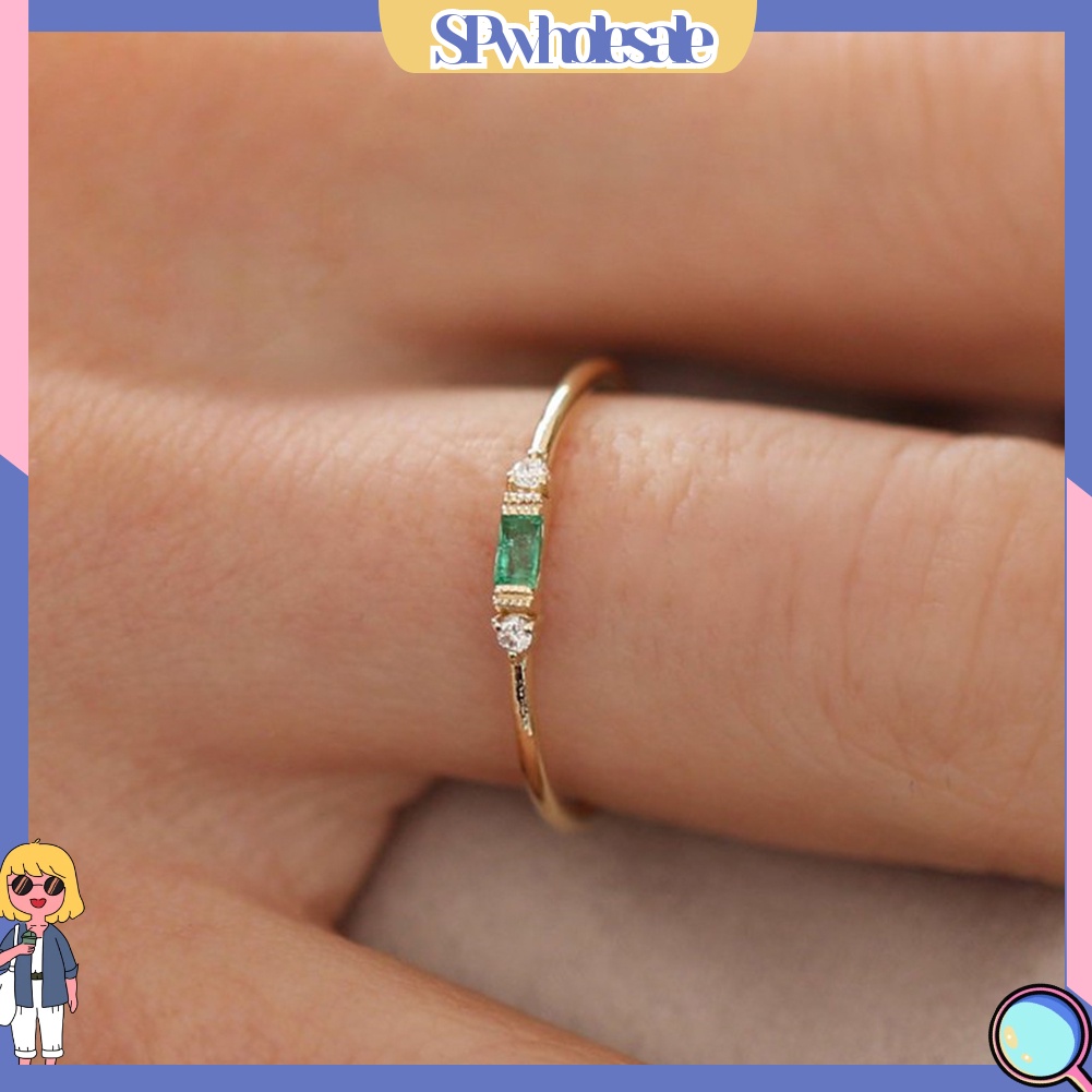 Nhẫn Đeo Ngón Tay Đính Đá Lấp Lánh Cho Nữ