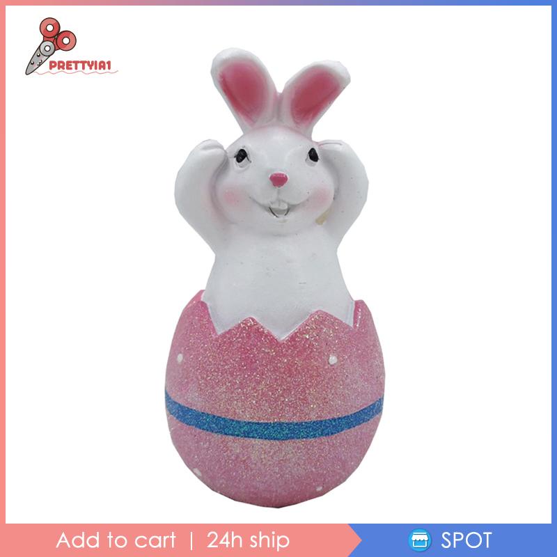 [Prettyia1] Tượng Thỏ Phục Sinh Để Bàn Trang Trí Vườn