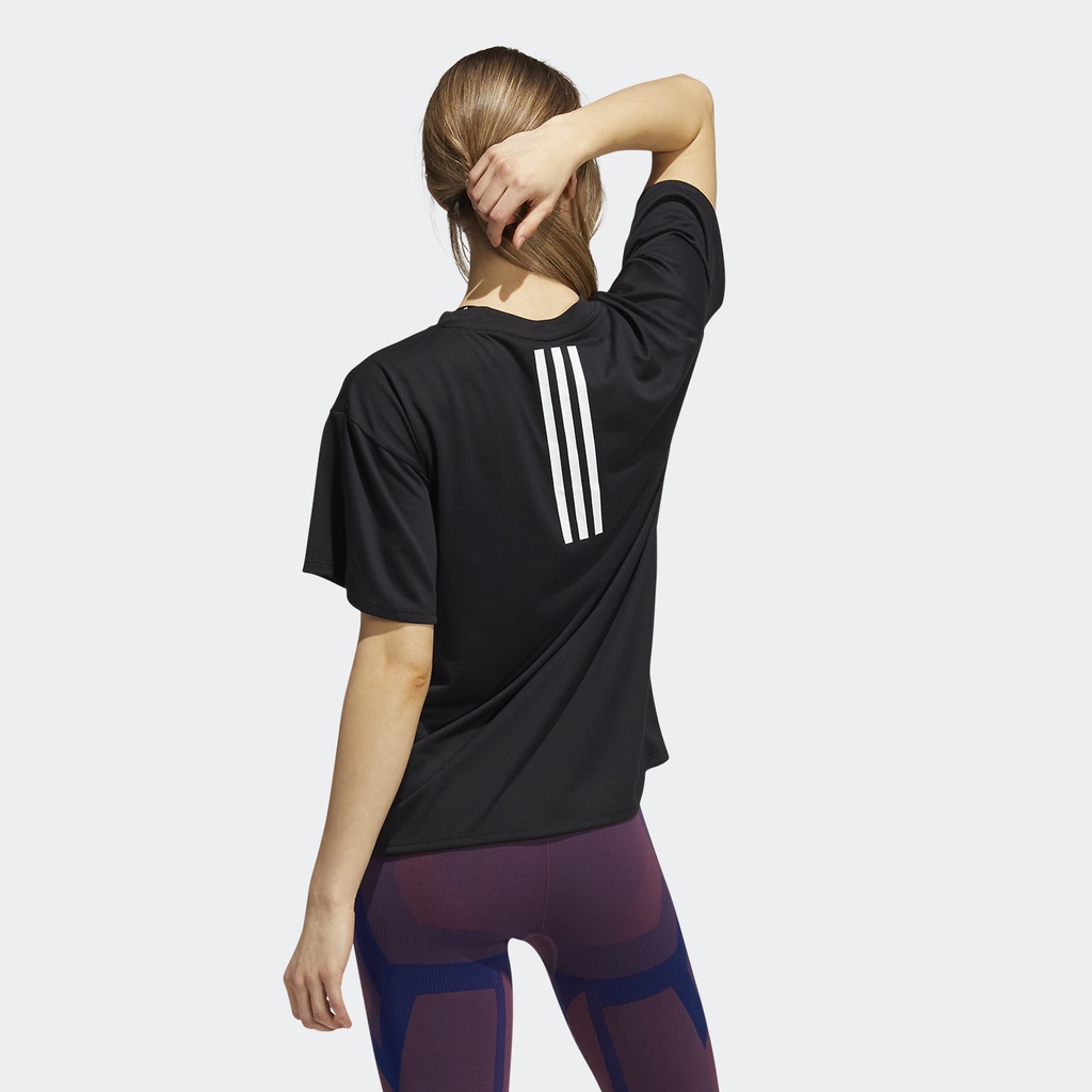 adidas Tập luyện Áo Thun Tập Luyện 3 Sọc AEROREADY Nữ Đen H51184