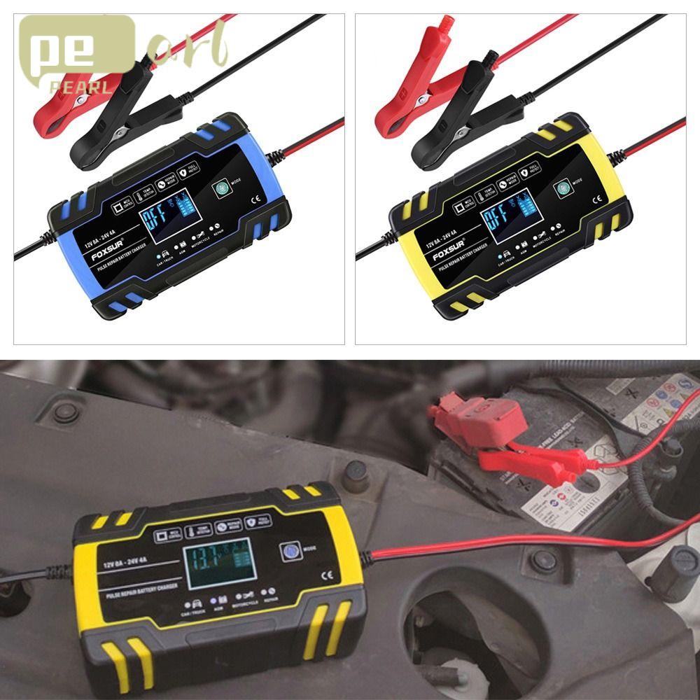 Bộ Sạc Pin Thông Minh Cho Xe Hơi AGM / GEL Màn Hình LCD Kỹ Thuật Số Sạc Nhanh Tự Động