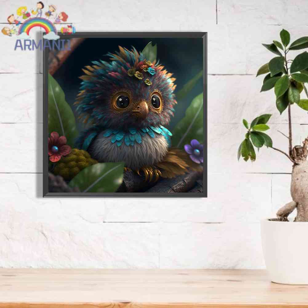 Tranh Đính Đá Kim Cương Toàn Bộ 5D DIY Hình Vẽ Con Cú