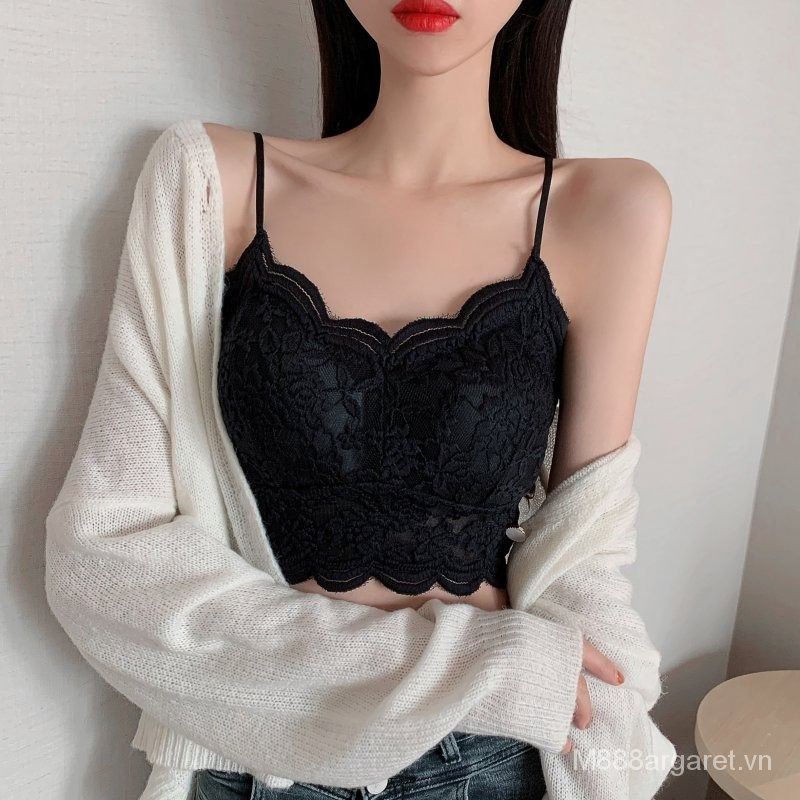 Áo Ống Nhỏ Ôm Ngực Màu Trơn Có Đệm Ngực Và Dây Đeo Bên Trong Mùa Hè Đẹp Mắt Dành Cho Bạn Nữ Mặc Ngoài Trời Nóng Bỏng
